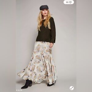Free People Pebble Crepe Maxi Skirt
